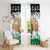 Jordan Christmas Window Curtain with Santa Snow Village Green and Black Snowflake Tree Pattern - Wonder Print Shop