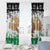 Jordan Christmas Window Curtain with Santa Snow Village Green and Black Snowflake Tree Pattern - Wonder Print Shop