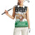 Jordan Christmas Women Sleeveless Polo Shirt with Santa Snow Village Green and Black Snowflake Tree Pattern - Wonder Print Shop