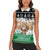 Jordan Christmas Women Sleeveless Polo Shirt with Santa Snow Village Green and Black Snowflake Tree Pattern - Wonder Print Shop