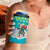 Kazakhstan Christmas 4 in 1 Can Cooler Tumbler with Santa Skiing in Traditional Outfit Snow Mountain and Sun Pattern - Wonder Print Shop