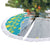Kazakhstan Christmas Tree Skirt with Santa Skiing in Traditional Outfit Snow Mountain and Sun Pattern - Wonder Print Shop