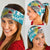 Kazakhstan Christmas Neck Gaiter with Snow Leopard in Santa Hat Blue and Yellow Reindeer Snowflake - Wonder Print Shop