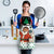 Kuwait Christmas Apron with Santa Taking Selfie Kuwait Towers Reindeer and Snowflake - Wonder Print Shop