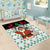 Kuwait Christmas Area Rug with Santa Taking Selfie Kuwait Towers Reindeer and Snowflake - Wonder Print Shop