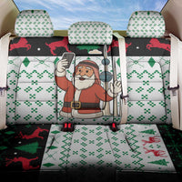 Kuwait Christmas Back Car Seat Cover with Santa Taking Selfie Kuwait Towers Reindeer and Snowflake - Wonder Print Shop