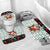 Kuwait Christmas Bathroom Set with Santa Taking Selfie Kuwait Towers Reindeer and Snowflake - Wonder Print Shop