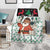 Kuwait Christmas Blanket with Santa Taking Selfie Kuwait Towers Reindeer and Snowflake - Wonder Print Shop