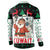 Kuwait Christmas Button Sweatshirt with Santa Taking Selfie Kuwait Towers Reindeer and Snowflake - Wonder Print Shop