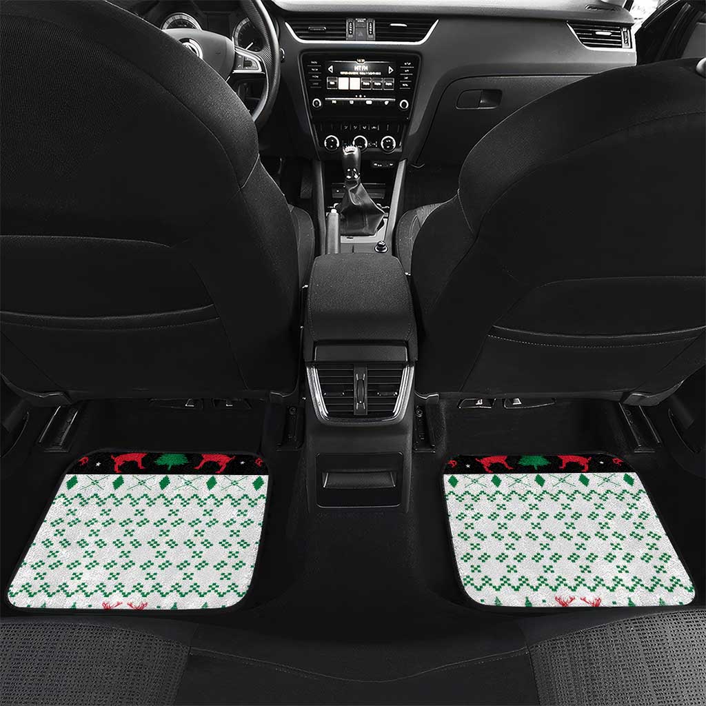 Kuwait Christmas Car Mats with Santa Taking Selfie Kuwait Towers Reindeer and Snowflake - Wonder Print Shop