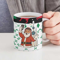 Kuwait Christmas Ceramic Mug with Santa Taking Selfie Kuwait Towers Reindeer and Snowflake - Wonder Print Shop
