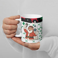Kuwait Christmas Ceramic Mug with Santa Taking Selfie Kuwait Towers Reindeer and Snowflake - Wonder Print Shop