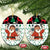 Kuwait Christmas Ceramic Ornament with Santa Taking Selfie Kuwait Towers Reindeer and Snowflake - Wonder Print Shop