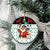Kuwait Christmas Ceramic Ornament with Santa Taking Selfie Kuwait Towers Reindeer and Snowflake - Wonder Print Shop