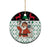 Kuwait Christmas Ceramic Ornament with Santa Taking Selfie Kuwait Towers Reindeer and Snowflake - Wonder Print Shop