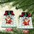 Kuwait Christmas Ceramic Ornament with Santa Taking Selfie Kuwait Towers Reindeer and Snowflake - Wonder Print Shop