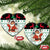 Kuwait Christmas Ceramic Ornament with Santa Taking Selfie Kuwait Towers Reindeer and Snowflake - Wonder Print Shop