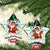 Kuwait Christmas Ceramic Ornament with Santa Taking Selfie Kuwait Towers Reindeer and Snowflake - Wonder Print Shop