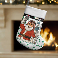 Kuwait Christmas Stocking with Santa Taking Selfie Kuwait Towers Reindeer and Snowflake - Wonder Print Shop
