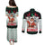 Kuwait Christmas Couples Matching Puletasi and Long Sleeve Button Shirt with Santa Taking Selfie Kuwait Towers Reindeer and Snowflake - Wonder Print Shop