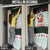 Kuwait Christmas Door Cover with Santa Taking Selfie Kuwait Towers Reindeer and Snowflake - Wonder Print Shop