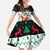 Kuwait Christmas Family Matching Off The Shoulder Long Sleeve Dress and Hawaiian Shirt with Santa Taking Selfie Kuwait Towers Reindeer and Snowflake - Wonder Print Shop