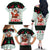 Kuwait Christmas Family Matching Off The Shoulder Long Sleeve Dress and Hawaiian Shirt with Santa Taking Selfie Kuwait Towers Reindeer and Snowflake - Wonder Print Shop