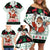 Kuwait Christmas Family Matching Off Shoulder Short Dress and Hawaiian Shirt with Santa Taking Selfie Kuwait Towers Reindeer and Snowflake - Wonder Print Shop