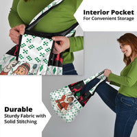 Kuwait Christmas Grocery Bag with Santa Taking Selfie Kuwait Towers Reindeer and Snowflake - Wonder Print Shop