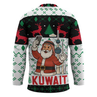 Kuwait Christmas Hockey Jersey with Santa Taking Selfie Kuwait Towers Reindeer and Snowflake - Wonder Print Shop
