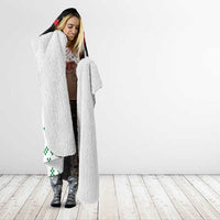 Kuwait Christmas Hooded Blanket with Santa Taking Selfie Kuwait Towers Reindeer and Snowflake - Wonder Print Shop