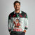 Kuwait Christmas Long Sleeve Polo Shirt with Santa Taking Selfie Kuwait Towers Reindeer and Snowflake - Wonder Print Shop