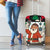 Kuwait Christmas Luggage Cover with Santa Taking Selfie Kuwait Towers Reindeer and Snowflake - Wonder Print Shop