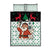 Kuwait Christmas Quilt Bed Set with Santa Taking Selfie Kuwait Towers Reindeer and Snowflake - Wonder Print Shop