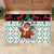 Kuwait Christmas Rubber Doormat with Santa Taking Selfie Kuwait Towers Reindeer and Snowflake - Wonder Print Shop