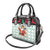 Kuwait Christmas Shoulder Handbag with Santa Taking Selfie Kuwait Towers Reindeer and Snowflake - Wonder Print Shop