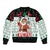 Kuwait Christmas Sleeve Zip Bomber Jacket with Santa Taking Selfie Kuwait Towers Reindeer and Snowflake - Wonder Print Shop