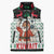 Kuwait Christmas Sleeveless Puffer Jacket with Santa Taking Selfie Kuwait Towers Reindeer and Snowflake - Wonder Print Shop