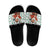 Kuwait Christmas Slide Sandals with Santa Taking Selfie Kuwait Towers Reindeer and Snowflake - Wonder Print Shop
