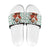 Kuwait Christmas Slide Sandals with Santa Taking Selfie Kuwait Towers Reindeer and Snowflake - Wonder Print Shop