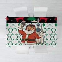 Kuwait Christmas Tablecloth with Santa Taking Selfie Kuwait Towers Reindeer and Snowflake - Wonder Print Shop