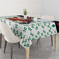 Kuwait Christmas Tablecloth with Santa Taking Selfie Kuwait Towers Reindeer and Snowflake - Wonder Print Shop
