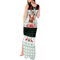 Kuwait Christmas Tank Maxi Dress with Santa Taking Selfie Kuwait Towers Reindeer and Snowflake - Wonder Print Shop