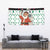 Kuwait Christmas Tapestry with Santa Taking Selfie Kuwait Towers Reindeer and Snowflake - Wonder Print Shop