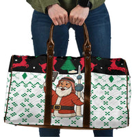 Kuwait Christmas Travel Bag with Santa Taking Selfie Kuwait Towers Reindeer and Snowflake - Wonder Print Shop