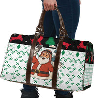 Kuwait Christmas Travel Bag with Santa Taking Selfie Kuwait Towers Reindeer and Snowflake - Wonder Print Shop