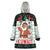 Kuwait Christmas Wearable Blanket Hoodie with Santa Taking Selfie Kuwait Towers Reindeer and Snowflake - Wonder Print Shop