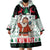 Kuwait Christmas Wearable Blanket Hoodie with Santa Taking Selfie Kuwait Towers Reindeer and Snowflake - Wonder Print Shop