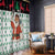 Kuwait Christmas Window Curtain with Santa Taking Selfie Kuwait Towers Reindeer and Snowflake - Wonder Print Shop