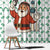 Kuwait Christmas Window Curtain with Santa Taking Selfie Kuwait Towers Reindeer and Snowflake - Wonder Print Shop
